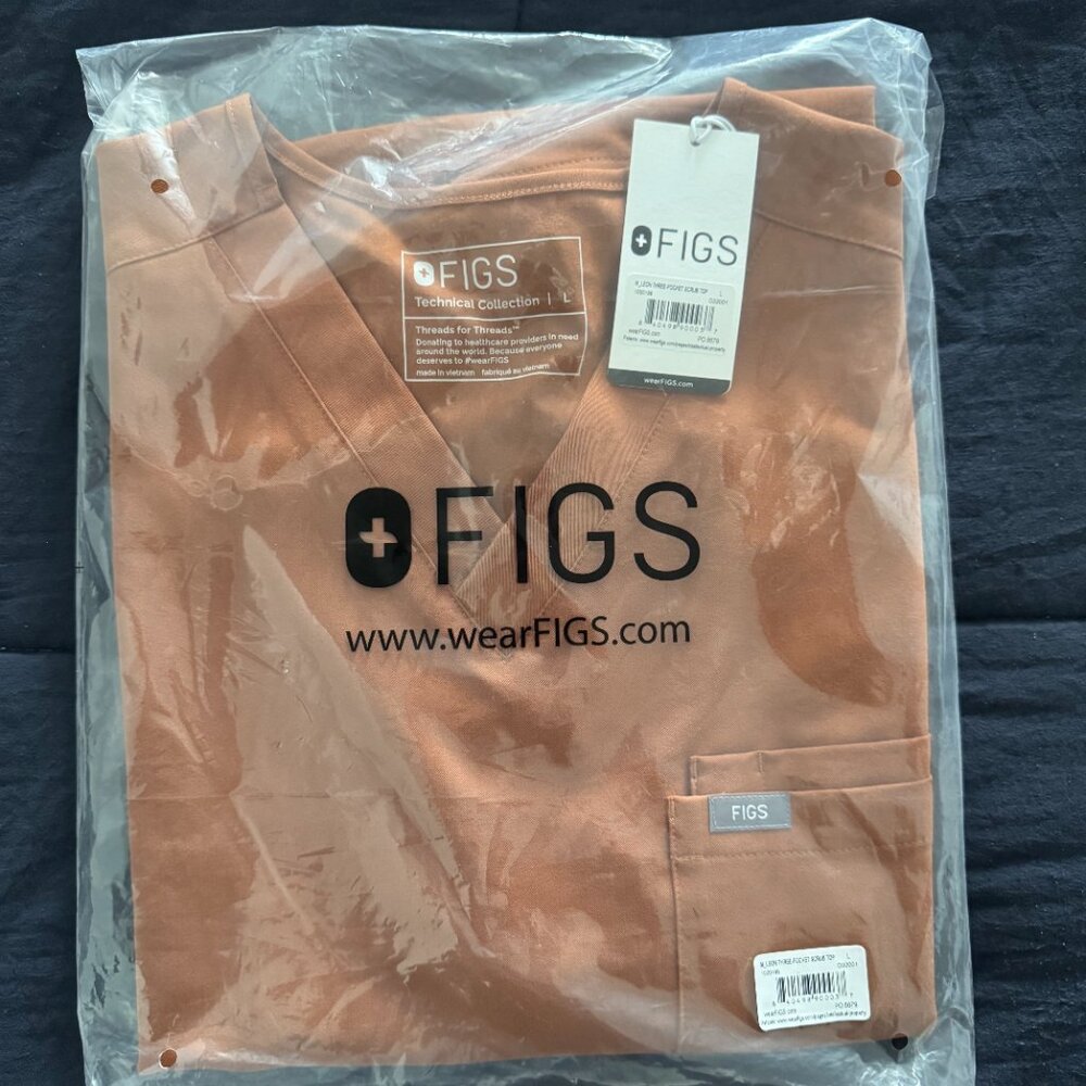 FIGS Leon Top and Axim Pants Scrub Set - Mocha (BRAND NEW) (LIMITED COLOR)